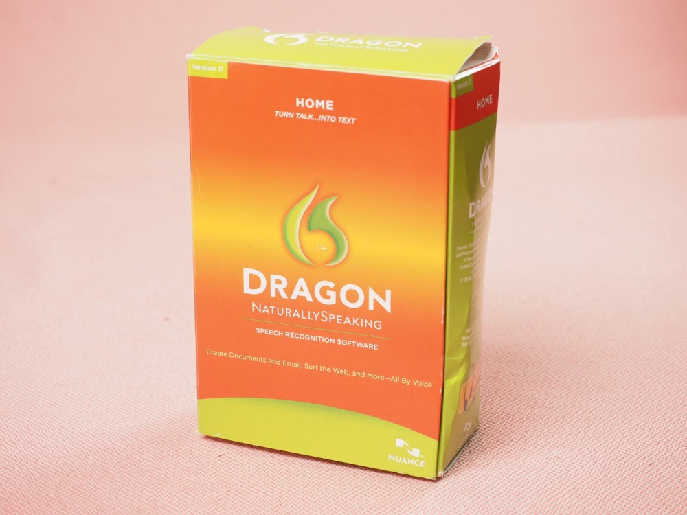 Dragon Naturally Speaking Home Version 11 Speech Recognition Software w/Head Set