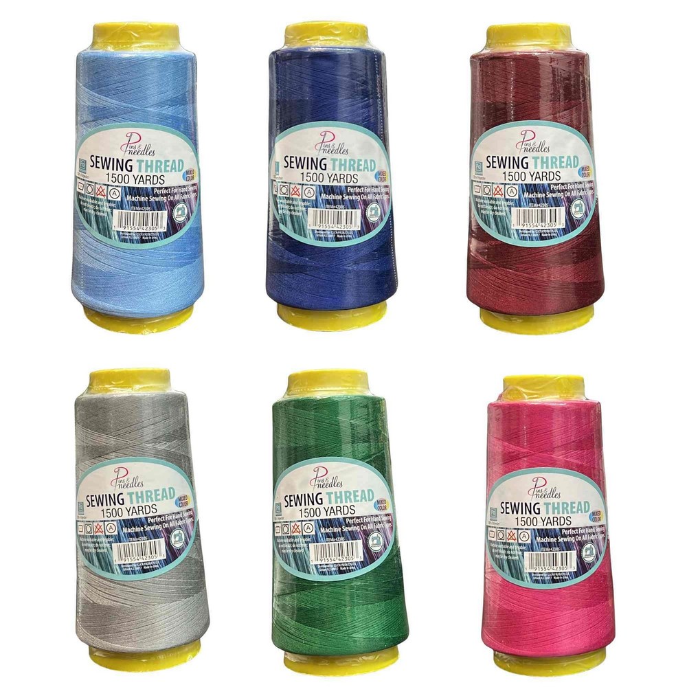 1500 Yards Pins & Needles Sewing Thread:1 Pack