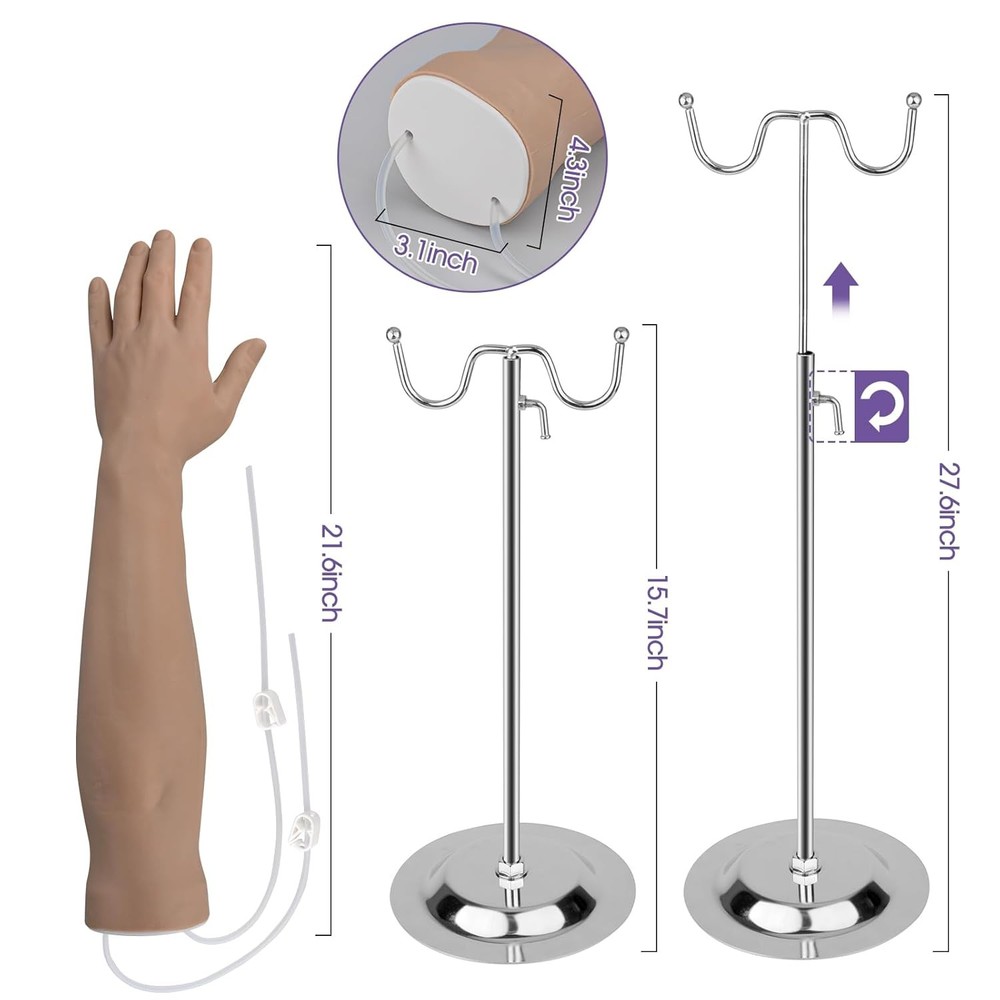 SimCoach Phlebotomy Practice Kit for Injection Training, IV Practice Kit