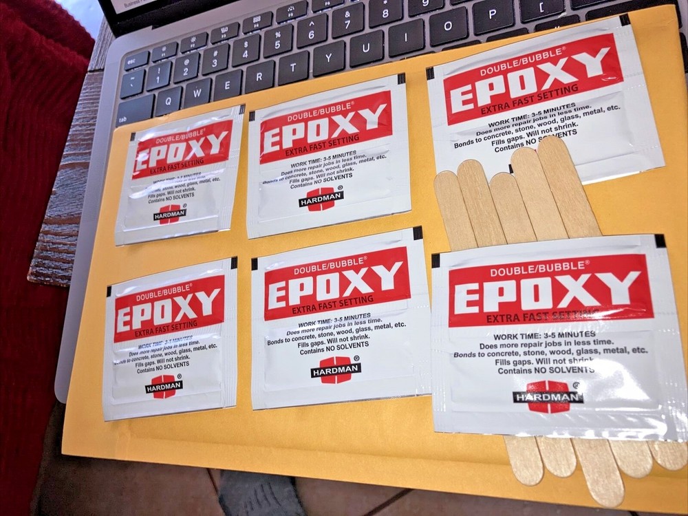 12 Genuine Hardman Double Bubble Red Extra Fast Setting Epoxy exp 12/30/25