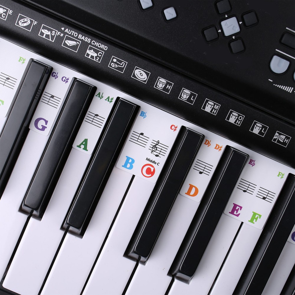 61 key Piano Keyboard Tone Sticker No paste required 85cm Learn Notation