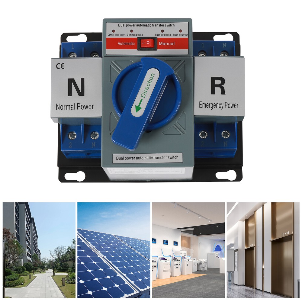 2P Switch Automatic Dual Power Mini Transfer Switch Conversion Switch Self Cast