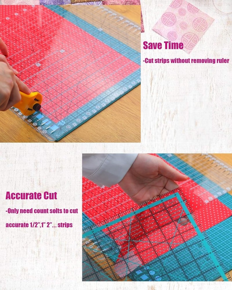 Multi-Angle Quilting Ruler - 45/60 Degrees