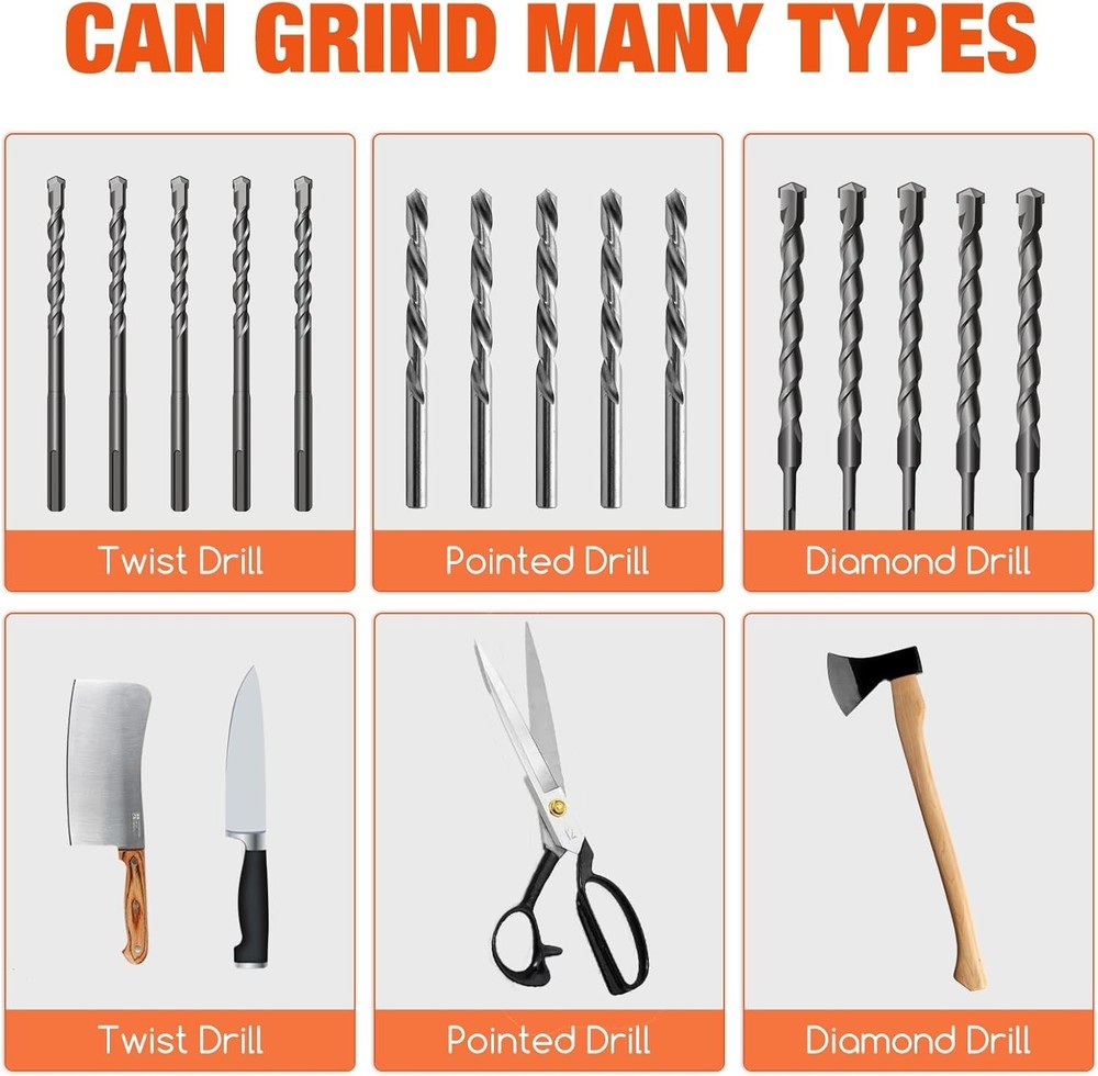 Multipurpose Drill Bit Sharpener: Compact Design for All Types of Drill Bits