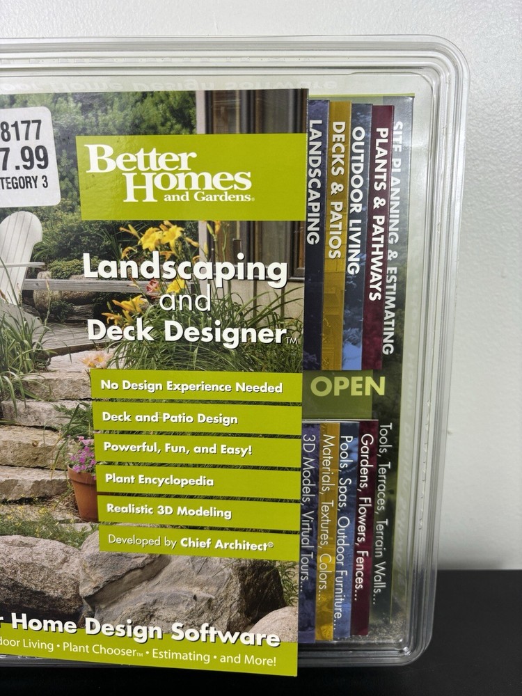 Better Homes & Gardens: Landscaping & Deck Designer SEALED - Windows 98/2000/XP