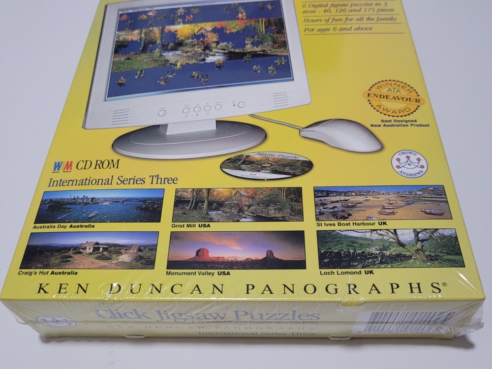 Click Jigsaw Puzzles Big Box Windows Macintosh Software CD Rom Ken Duncan NEW