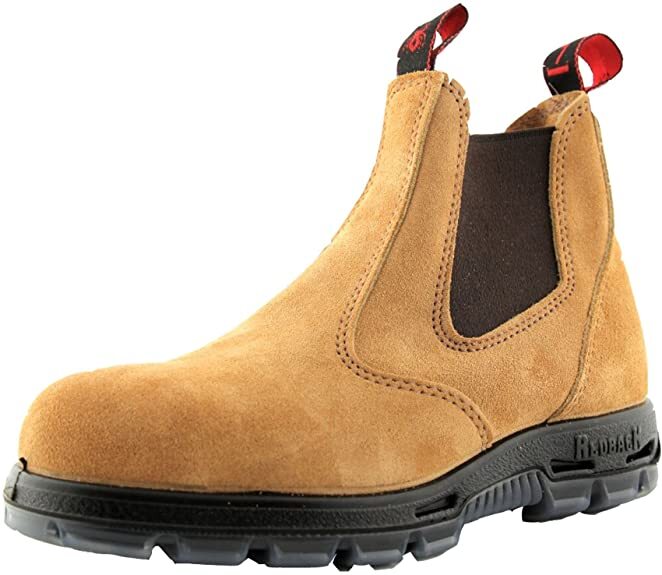 Redback UBBA Elastic Sided Soft Toe Work Boots Suede Bobcat Banana