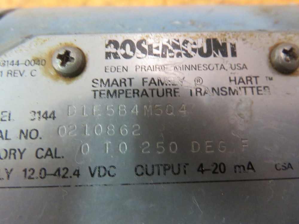 Rosemount Smart Hart Temperature Transmitter D1E5B4M504