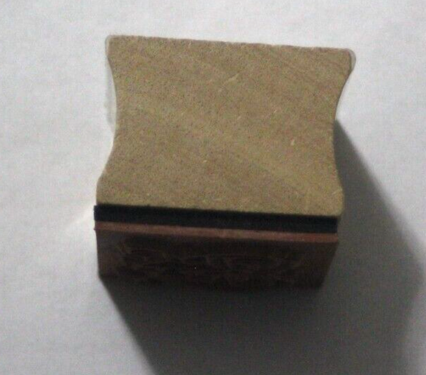 Heart With Ribbon Bow Rubber Stamp
