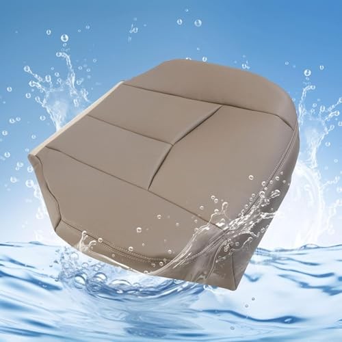 Front Driver Side Bottom Replacement Leather Seat Cover Medium Neutral Tan