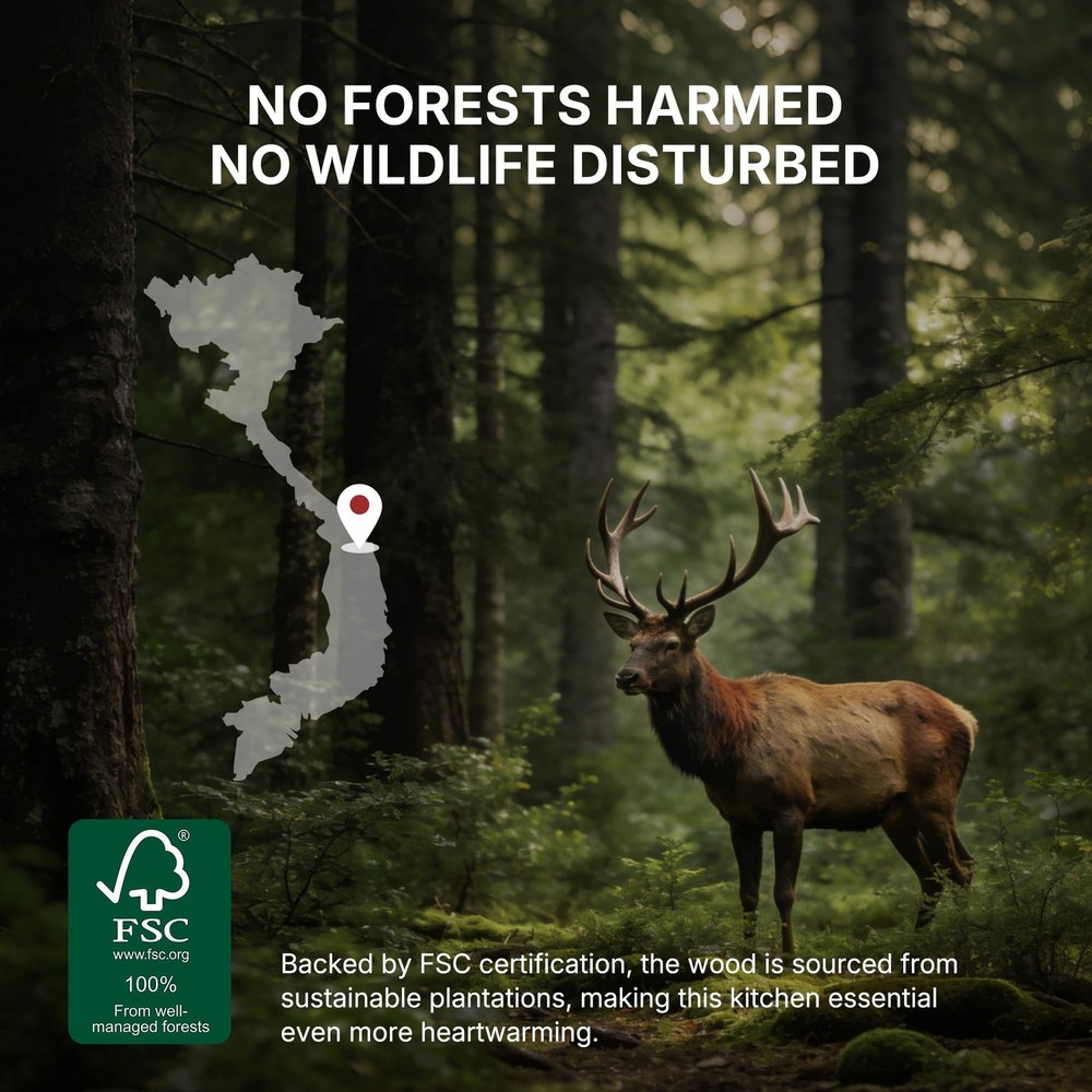 4 Pack Teak Cutting Board Set for Kitchen Heavy Duty Non Non Slip Solid Thick...