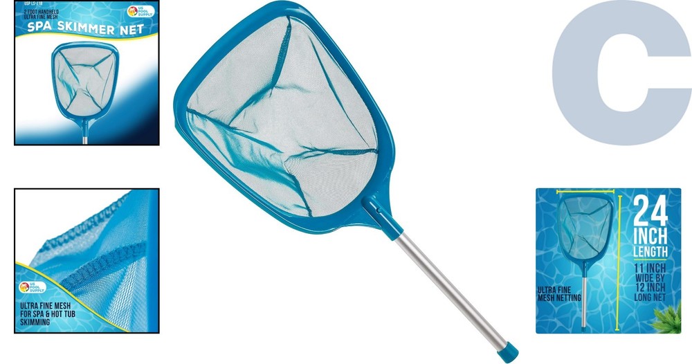 Efficient Spa and Pool Skimmer Net with Deep Mesh for Optimal Debris Collection