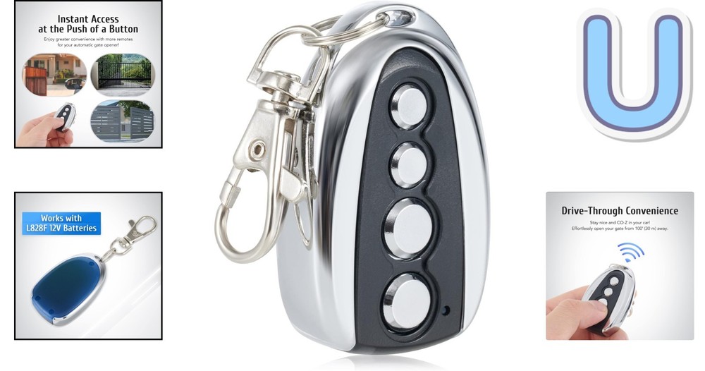 100 ft Wireless Remote Control for Smart Automatic Gate Openers with Auto Close