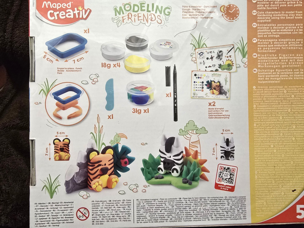 Modeling Clay with small tools wild edition kids fun activity holiday gift