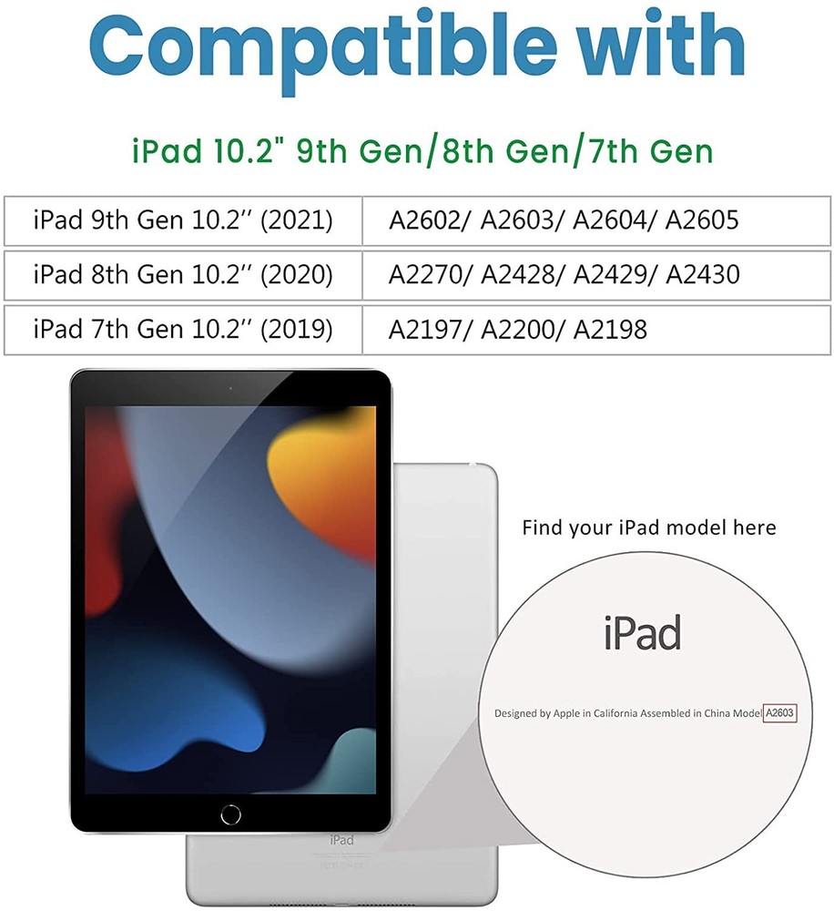 Gerutek 2-Pack Screen Protector for iPad 9/8/7 10.2 inch, Transparent
