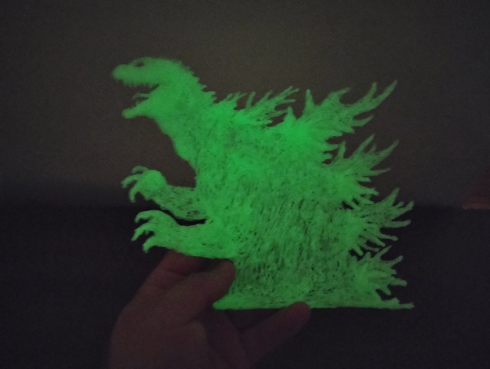Godzilla 2000 Millennium Custom Glow-In-The-Dark PLA Figural Silhouette