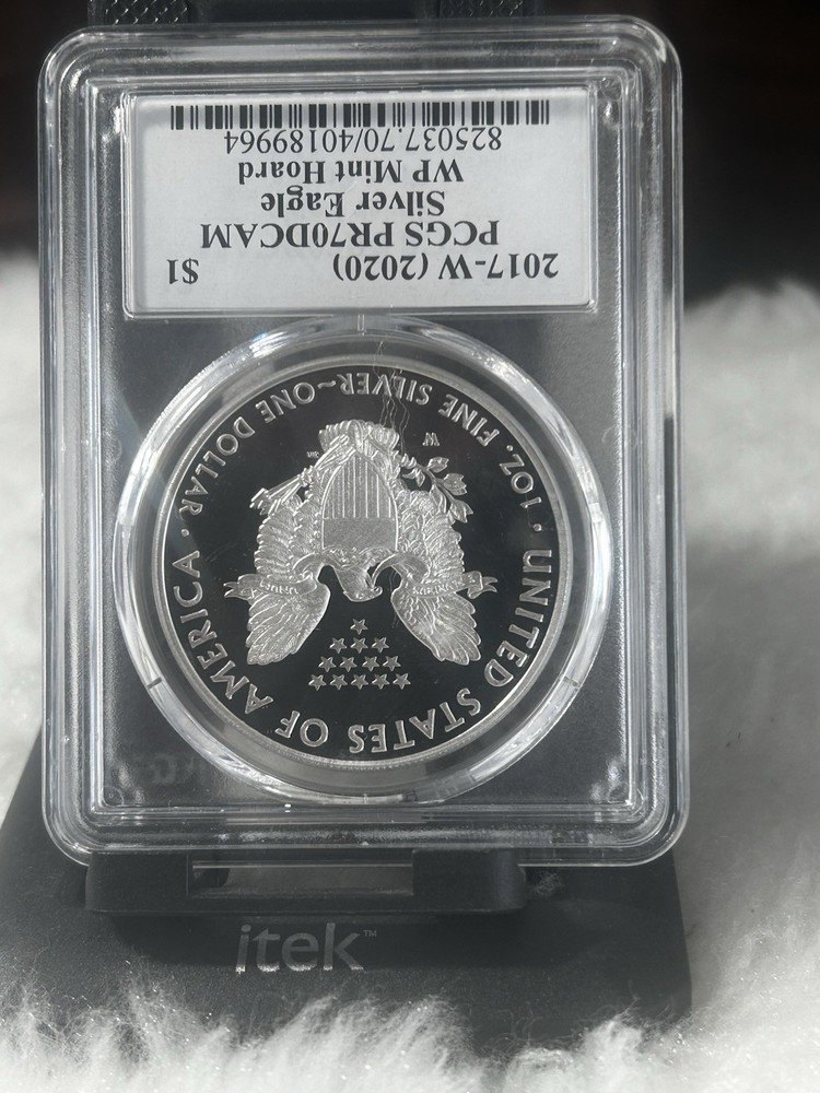 2017 Silver Eagle Signed By Jim Licaretz PR 70