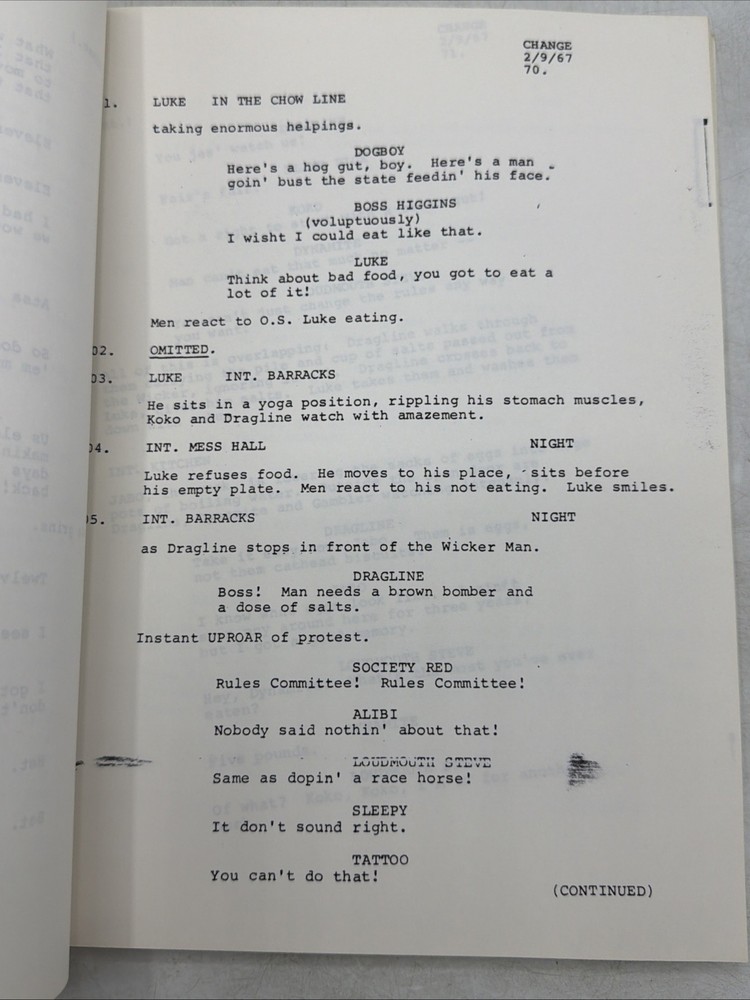 Cool Hand Luke 1966 Rev Final Script Production Copy Frank Pierson Hal Dresner