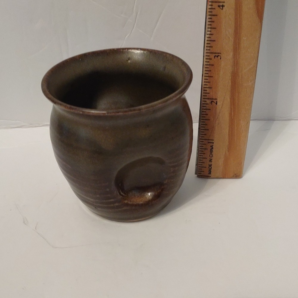 Samuel Calder Studio Art Pottery Sugar Cup Earthenware Matte Stoneware