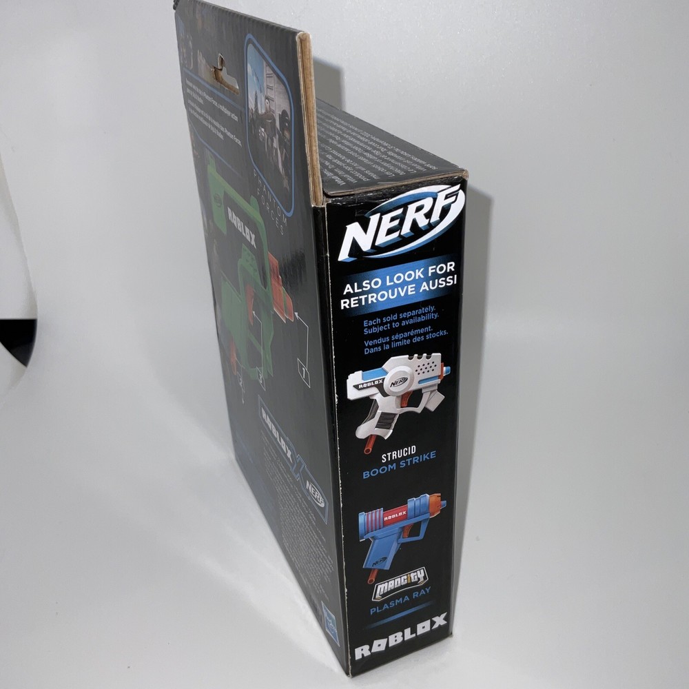 NERF Roblox Phantom Forces: Boxy Buster Dart Blaster Pull-Down Priming 2 Darts#