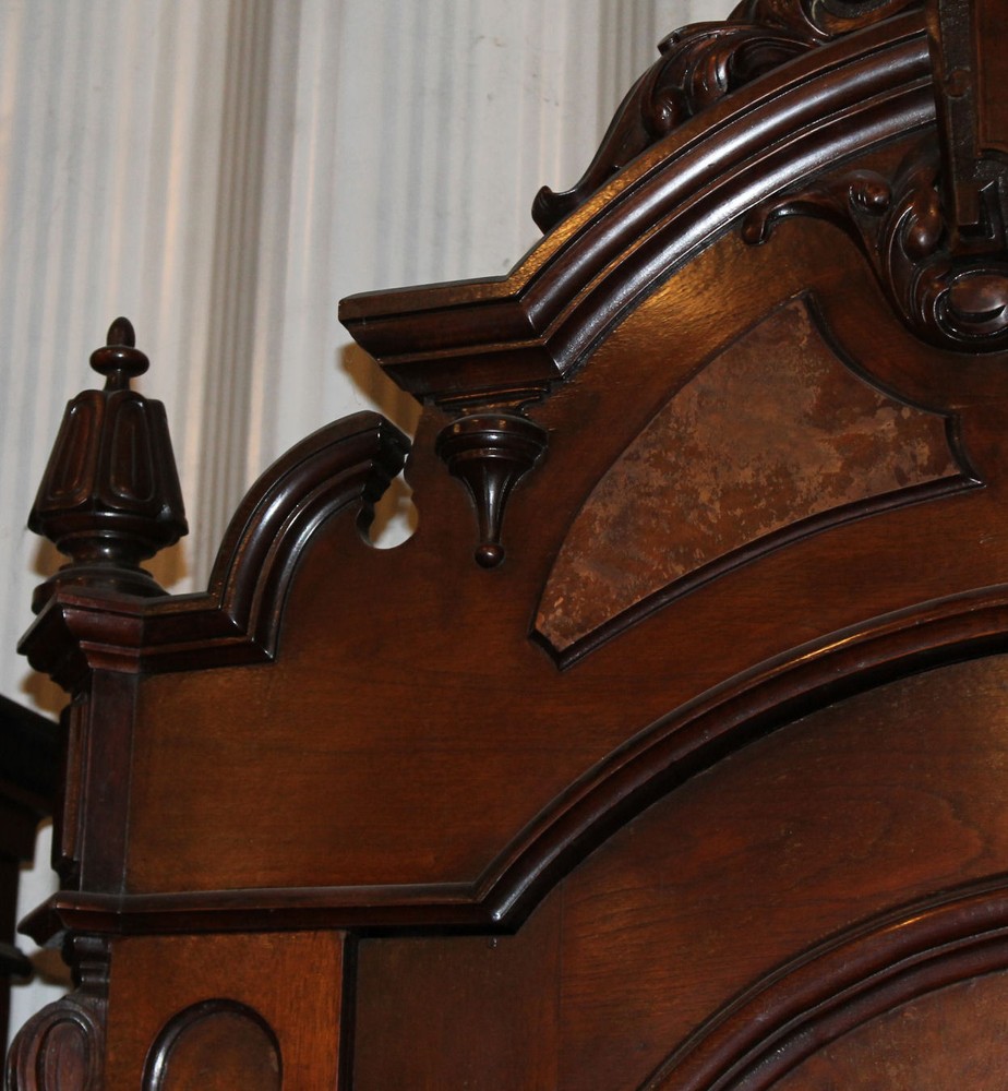 American Victorian Walnut Armoire Wardrobe