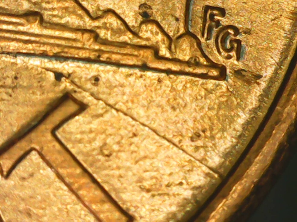 1990 Penny Die Crack Reverse