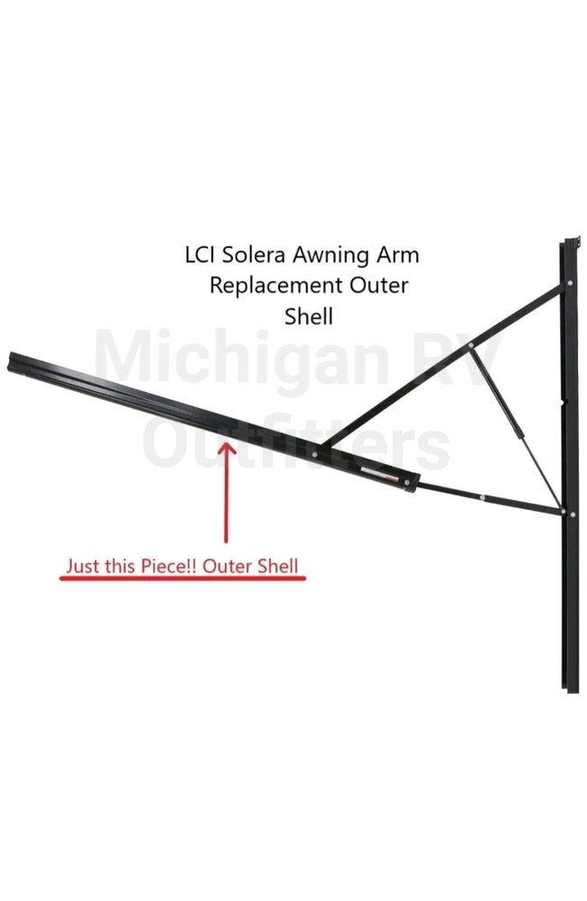 63 1/2" Outer Shell for LCI Solera 3000 Series 69" RV Awning Arm Front Channel