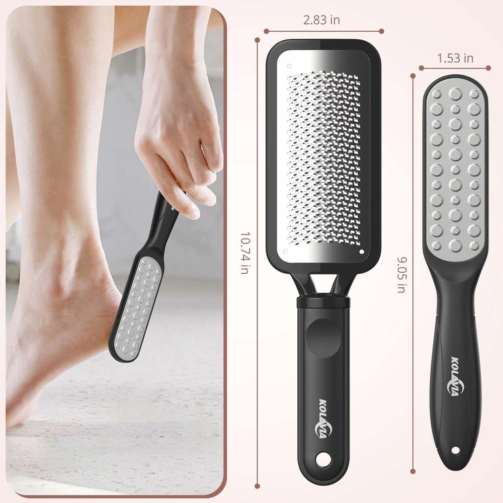 2 Pack Foot File Callus Remover Double Sided Heel Scraper Pedicure Tool