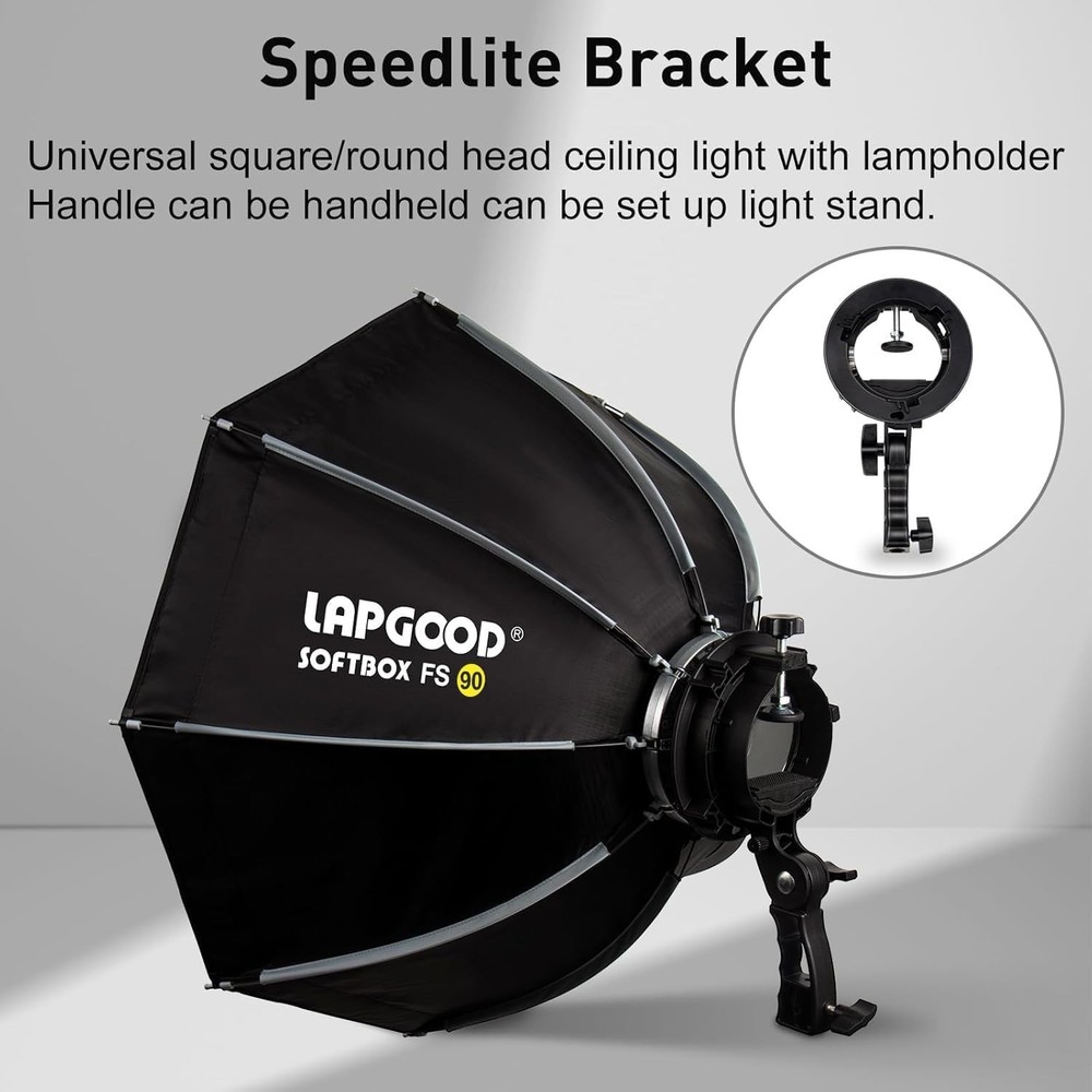 FS90 Softbox 90cm/35.5in Softboxes, Quick Release Foldable Softbox with Honey...