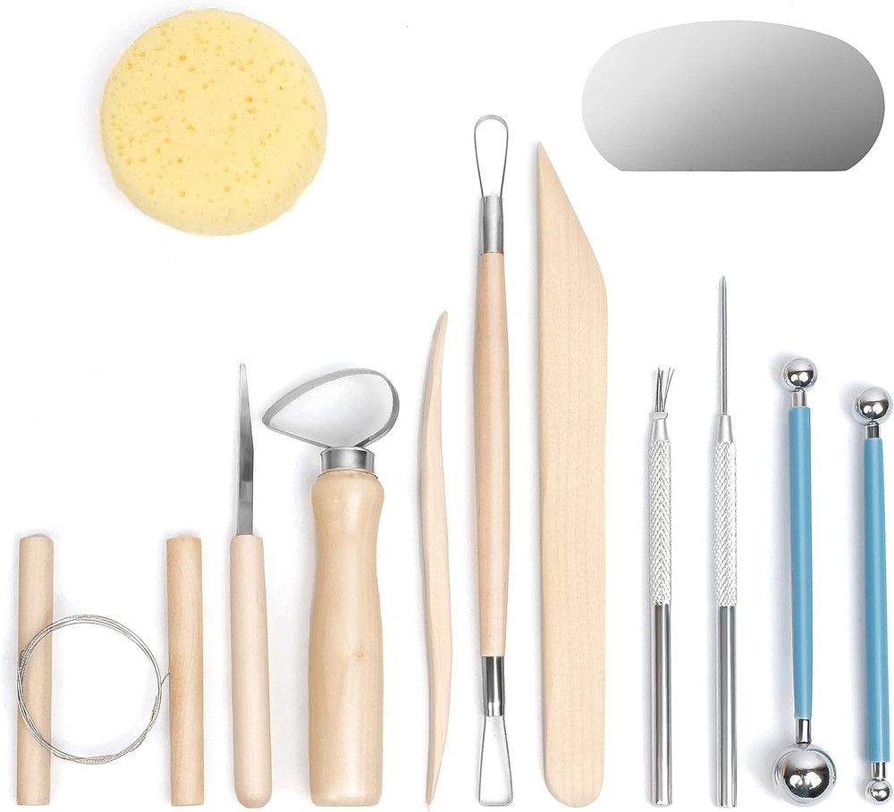 Clay Tools,12Pcs Pottery Clay Sculpting Tool Set