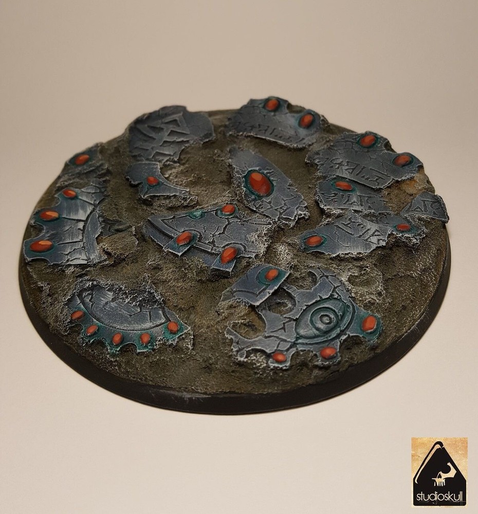 100mm Round RESIN BASE TERRAIN SCENERY ELDAR RUINS WARHAMMER 40K