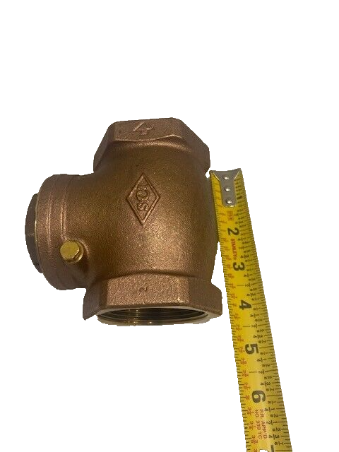 SMITH COOPER 2" BRASS SWING CHECK VALVE IPS - NPT 200 WOG