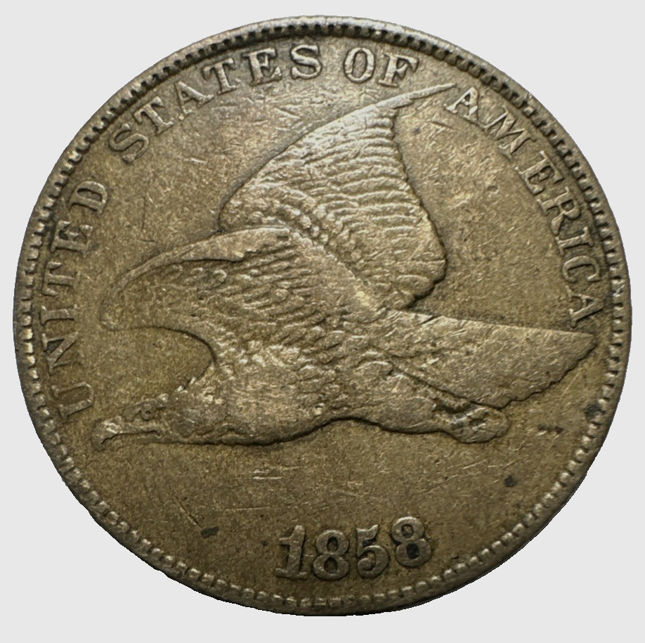 1858 Flying Eagle Cent CHVF 409 Large Letters
