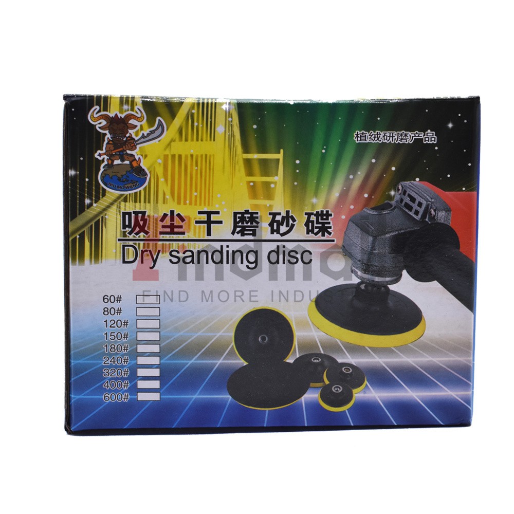 6Inch Sanding Disc NO-Hole Hook & Loop Sanding Discs Grit 80 Sand Paper 100Pcs