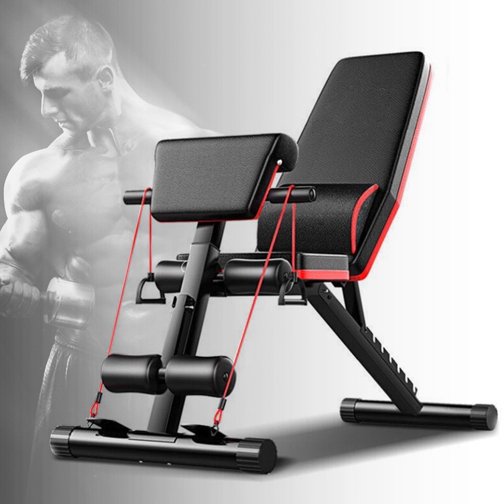 Adjustable Workout Bench Foldable Utility Weight Bench Home Gym Strength Train