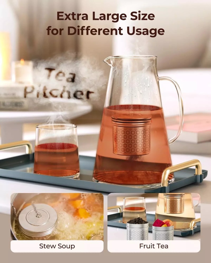 2 Pack Extra Large Tea Infuser for Loose Tea & Spice Infuser for Cooking, Extra