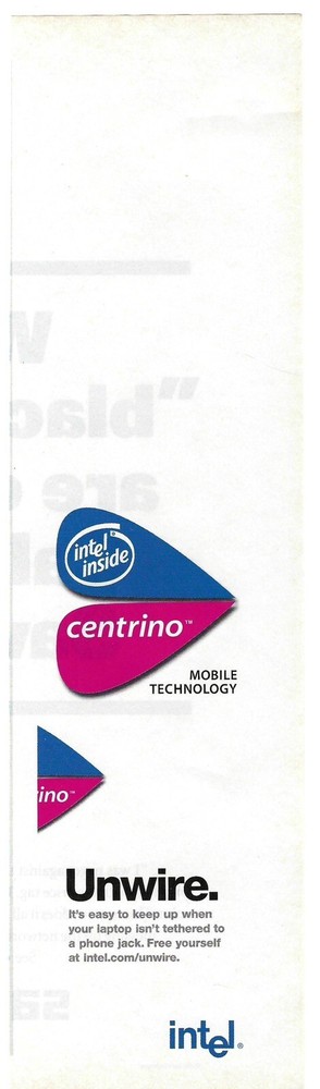 2004 Intel Centrino Mobile Technology Unwire Computer Retro Print Ad/Poster