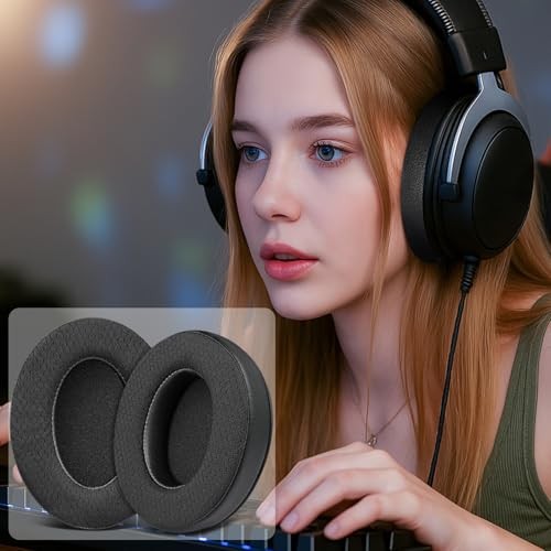 Mesh Fabric Earpads for HyperX Cloud Black