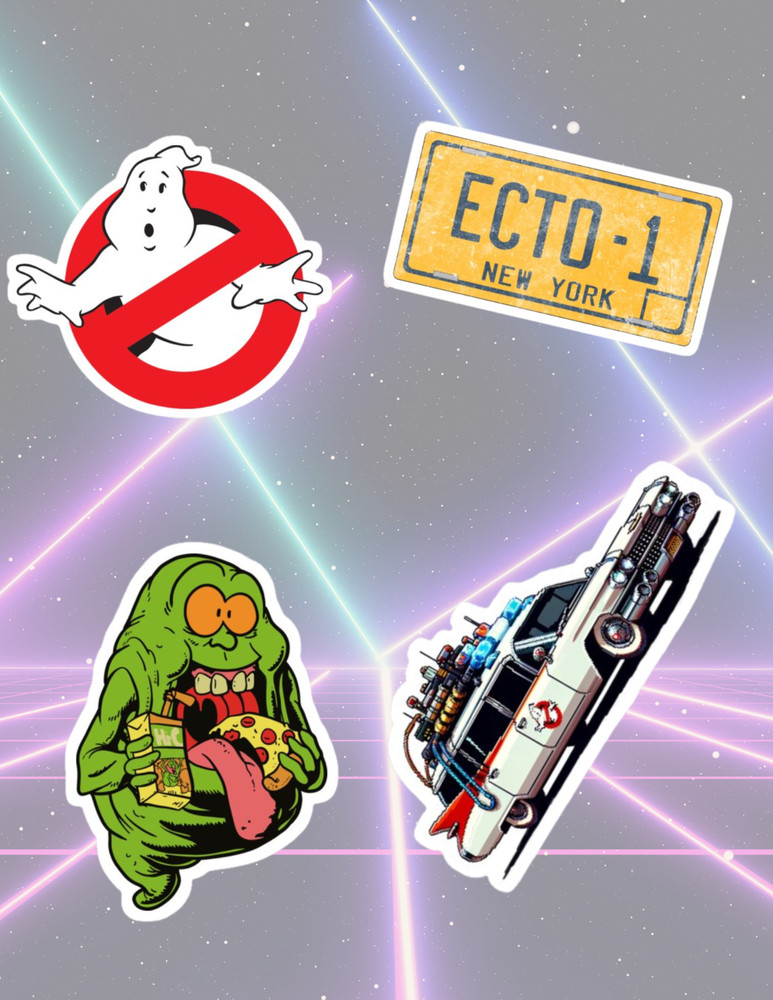 Ghostbusters 4 Pc Sticker Pack 80's