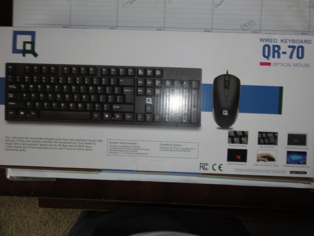 QR-70 WIRED KEYBOARD/MOUSE  DOES NOT INCLUDE WIFI USB ADAPTER