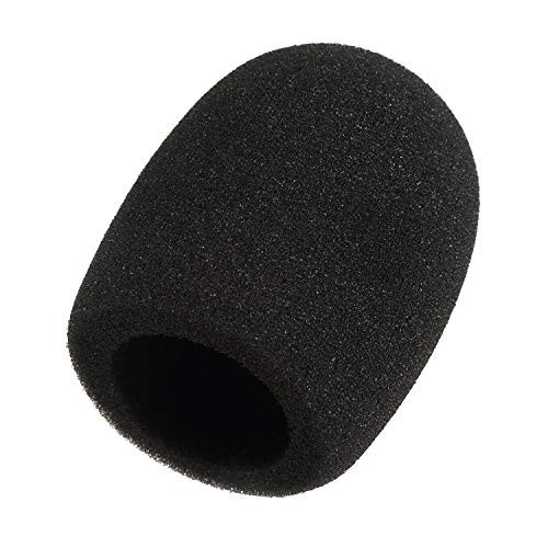 40 Pack Foam Mic Covers - Handheld Microphone Windscreen, Black Sponge Shield