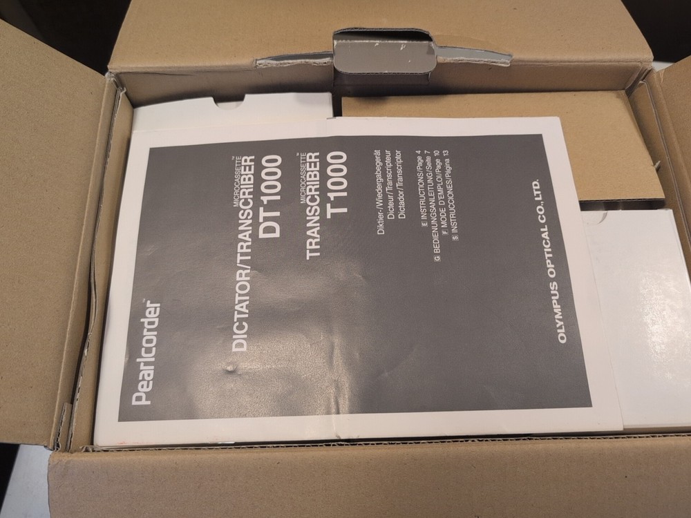 Olympus Pearlcorder T1000 Desktop Cassette Transcriber Recorder Microcassette