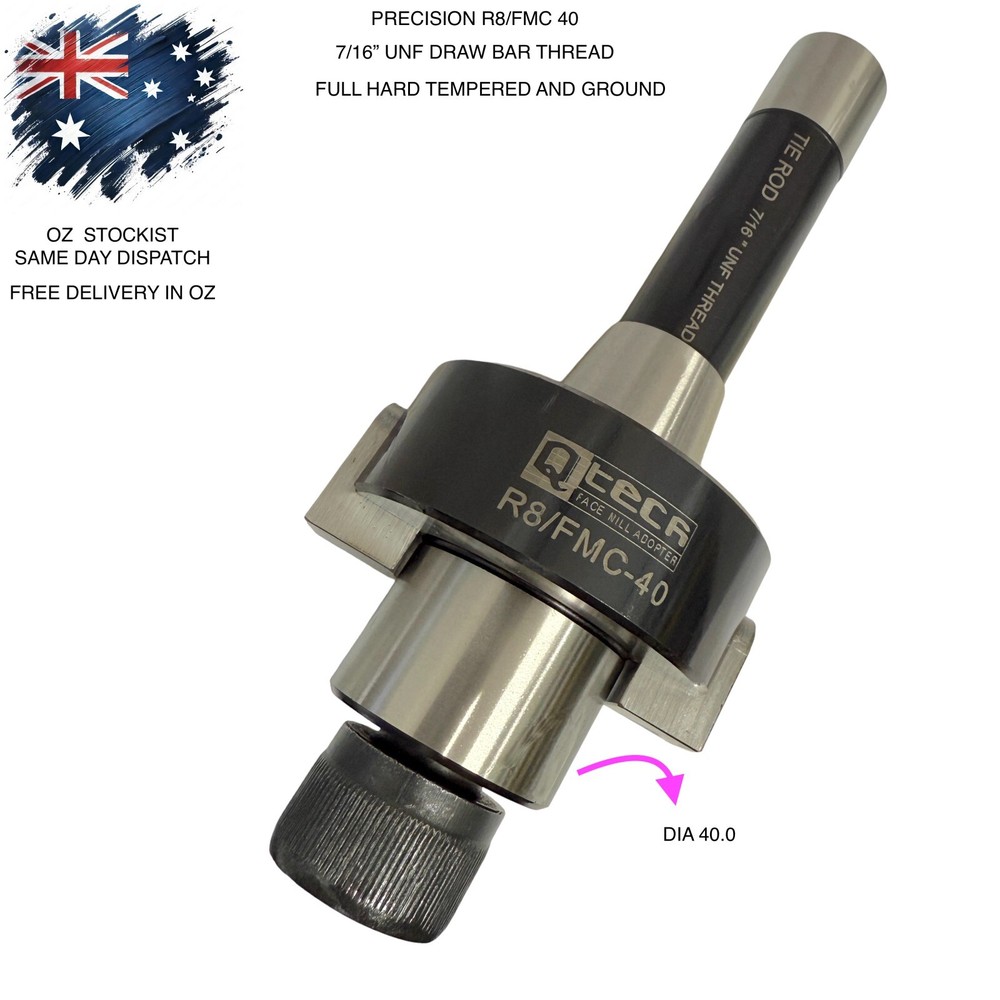 Precision R8 FMB 40 Arbor With  7/16" Thread 5 micron accuracy (.005mm)