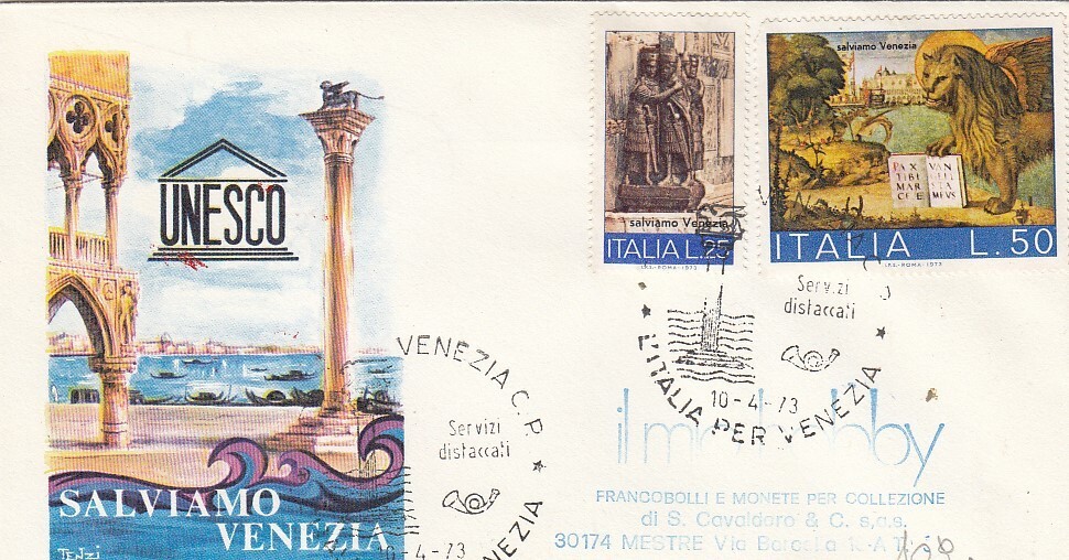 10/4/1973- 1 FDC FIRST DAY "SAVE VENICE" (L1090)