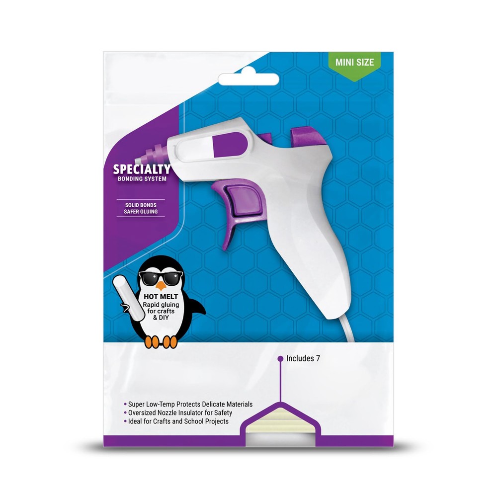 Cool Glue Gun Kit, Safe Craft Tool, Lightweight, Projects, White