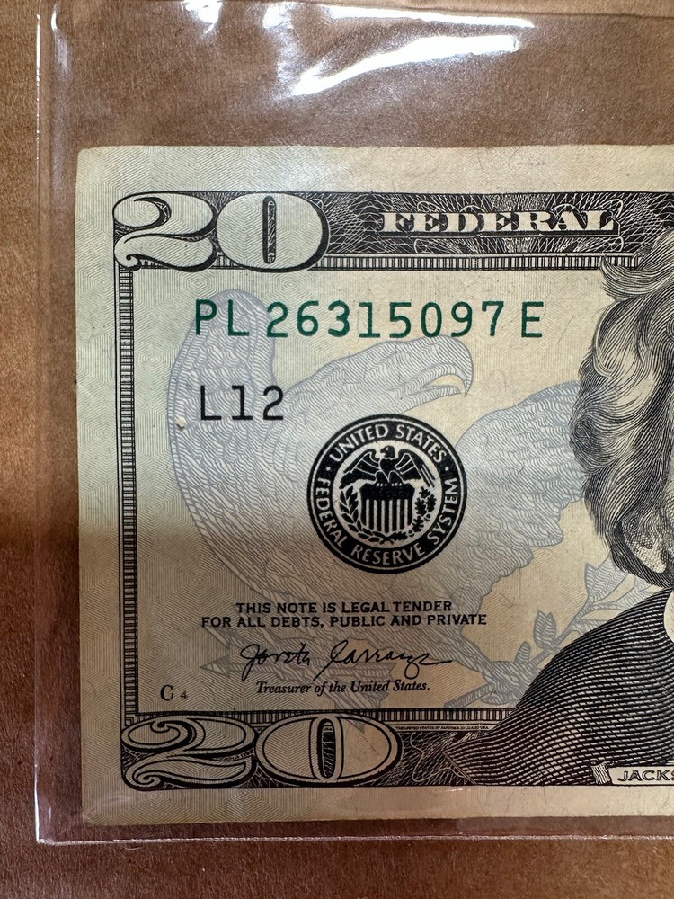 $20 BILL INK ERROR ON NUMBER “3” RARE