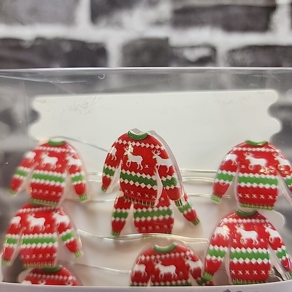 Ashland Christmas Sweater LED Lights String Christmas Battery Timer 6ft New