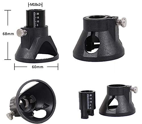 Rotary Multi Tool Cutting Guide Attachment Kit with HSS Router Drill Bits...