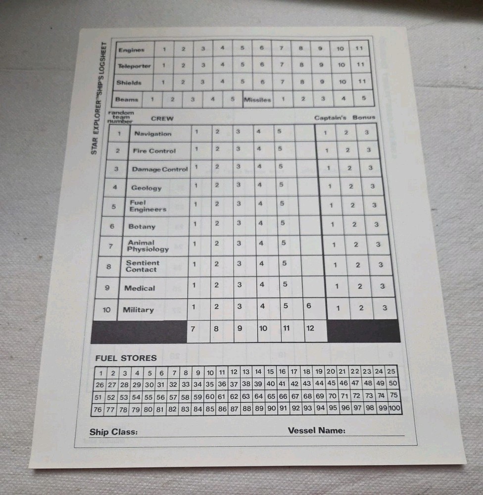 Star Explorer: Explore the Final Frontier Game 1982 *UNPUNCHED* 904