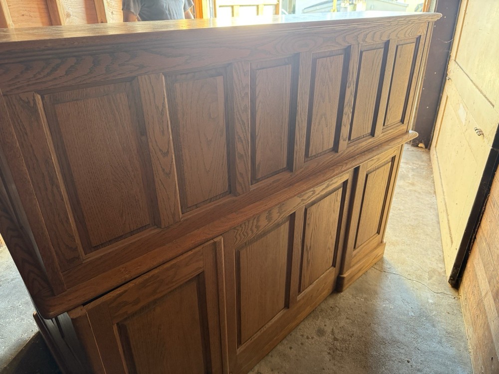 60” OAK ROLL TOP RAISED PANEL OAK ROLLTOP DESK